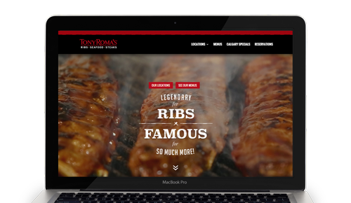 Tony Roma's Alberta Website