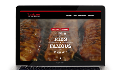 Tony Roma's Alberta Website