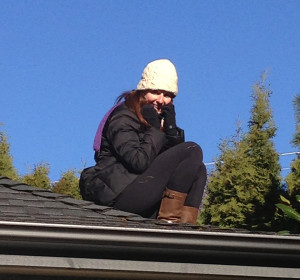 Climbing the roof